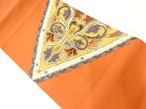 リサイクル　菱に花唐草模様織出し名古屋帯